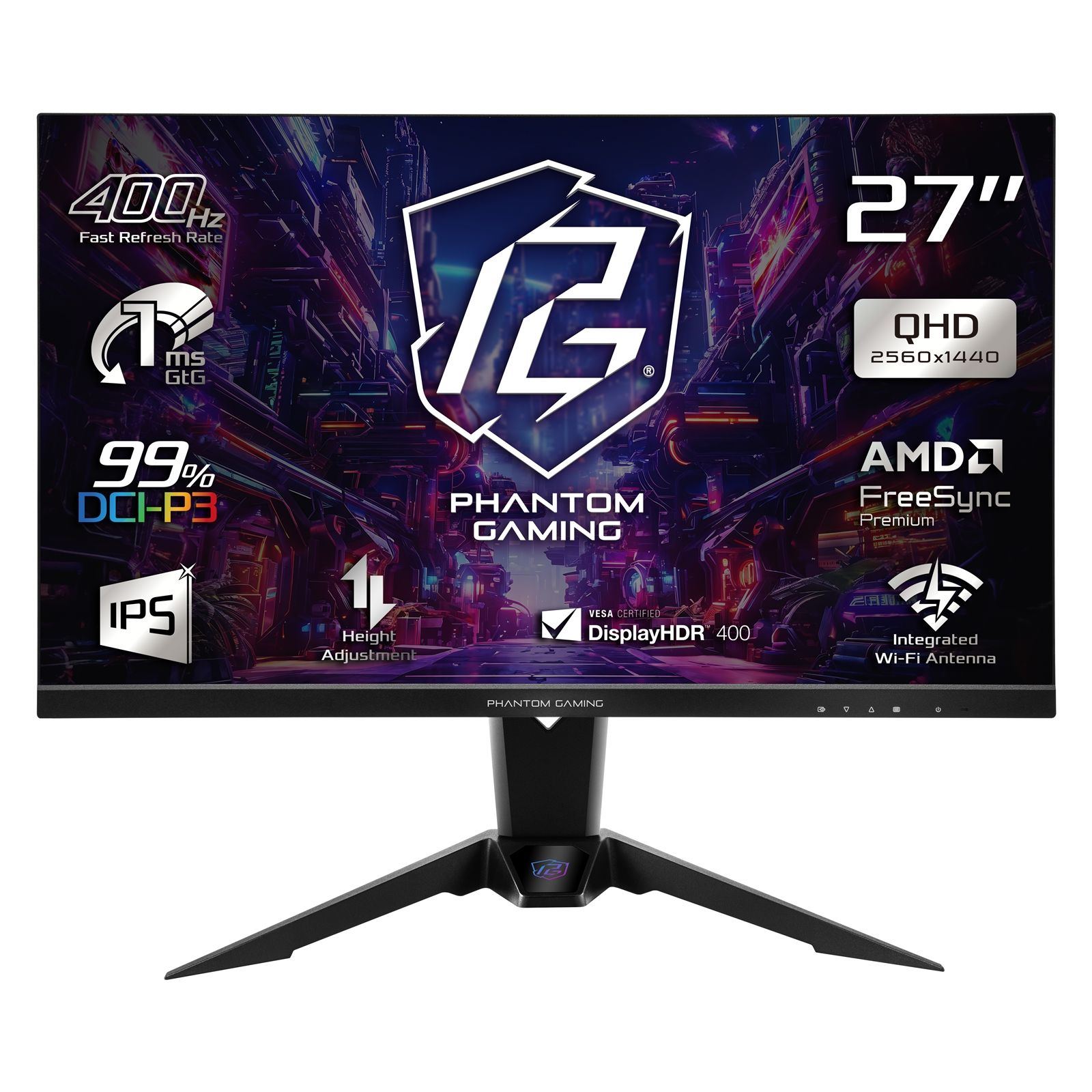 ASRock Phantom PG27QFW2A QHD (2560 x 1440) - 27" - IPS - 400Hz
