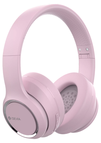 Kintone Foldable On-Ear Wireless HD Headphones - Pink