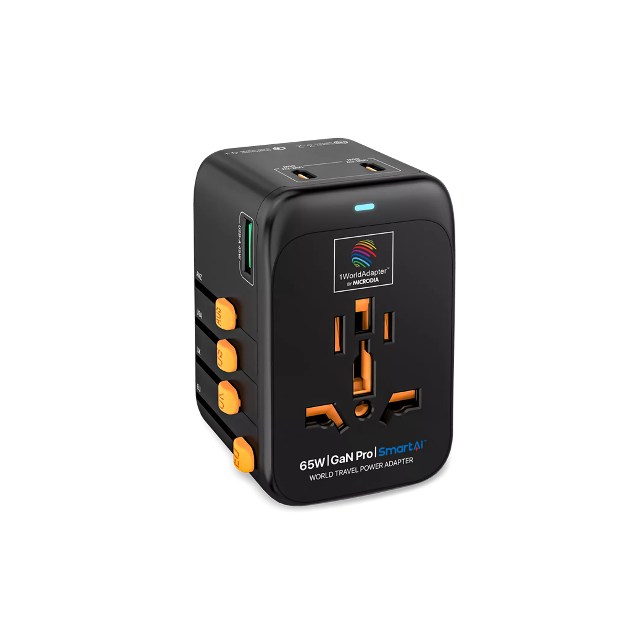 1WorldAdapter - 65W GaNPro Universal Power Travel Adapter