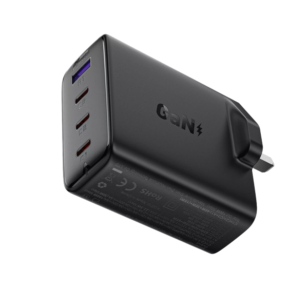 100W GaN Triple USB-C & USB Power Delivery 3-Pin UK Charging Plug