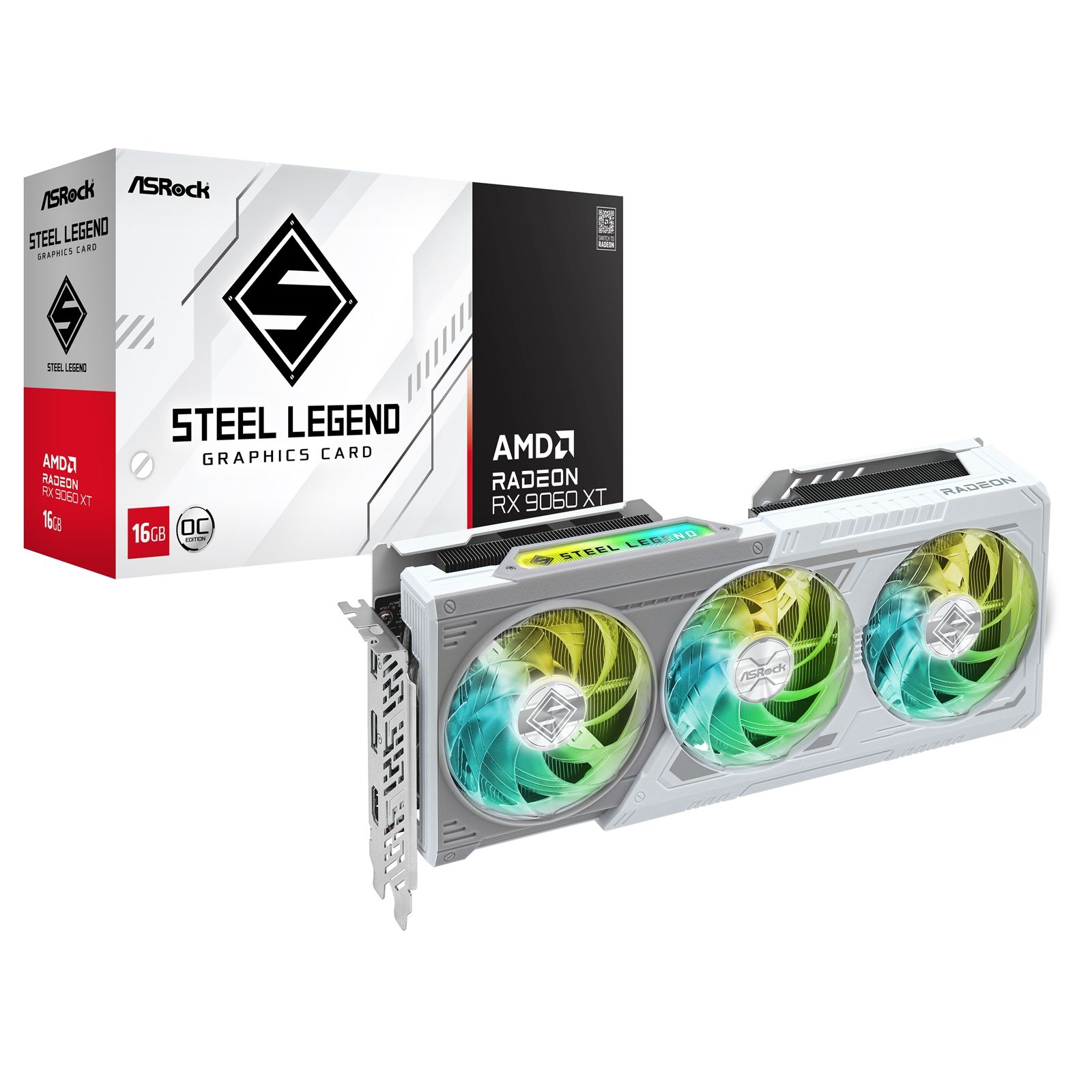 ASRock AMD Radeon RX 9060 XT Steel Legend OC - 16GB GDDR6