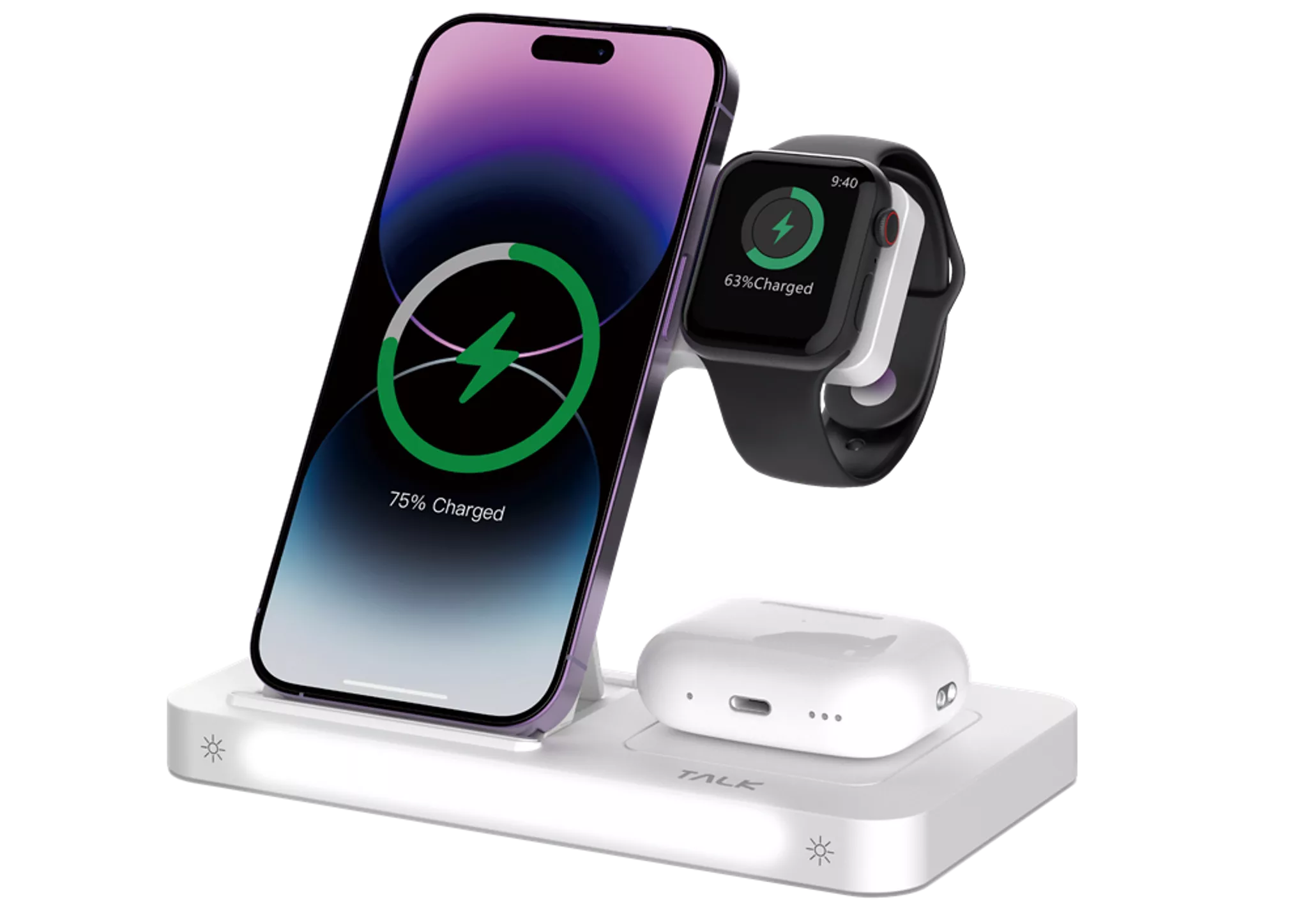 15W Foldable Travel Triple Wireless Magnetic Charging Pad