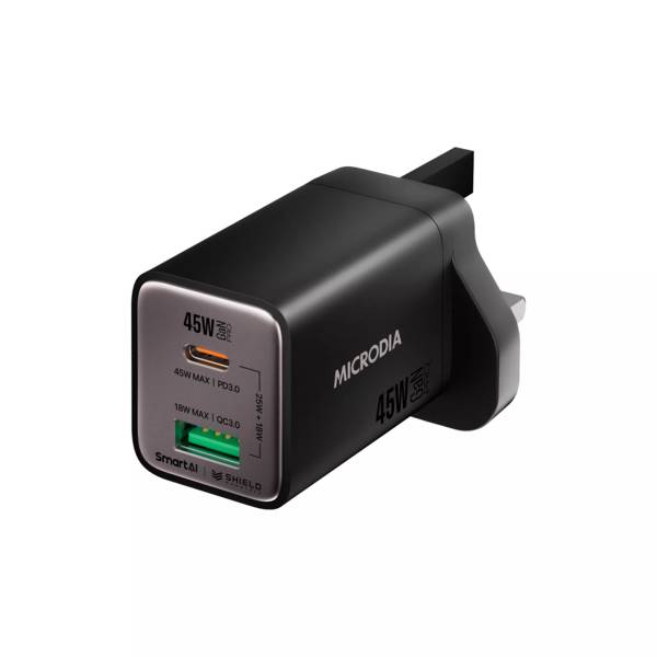 45W USB-C & USB-A SmartAI PD Wall GaNPro Charger Plug