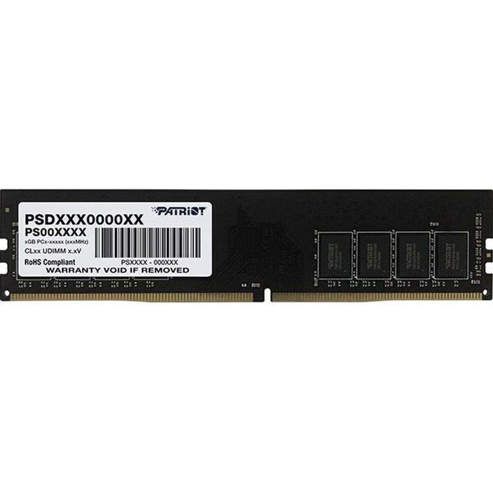 Patriot Signature Series (PSD48G32002) 8GB, DDR4, U-DIMM, 3200MTs, CL22, 288 Pin, Limited Lifetime Warranty