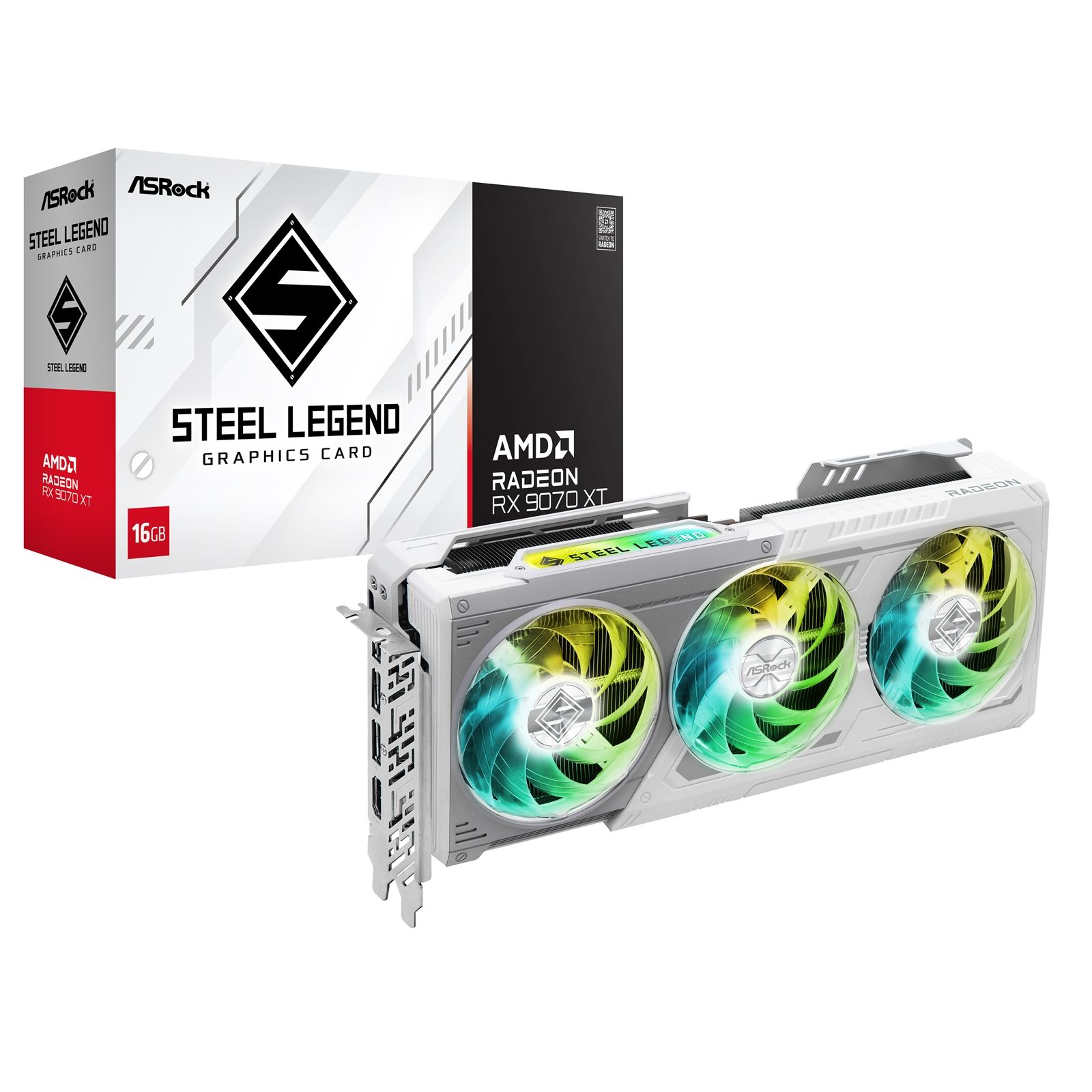ASRock AMD Radeon RX 9070 XT Steel Legend - 16GB GDDR6